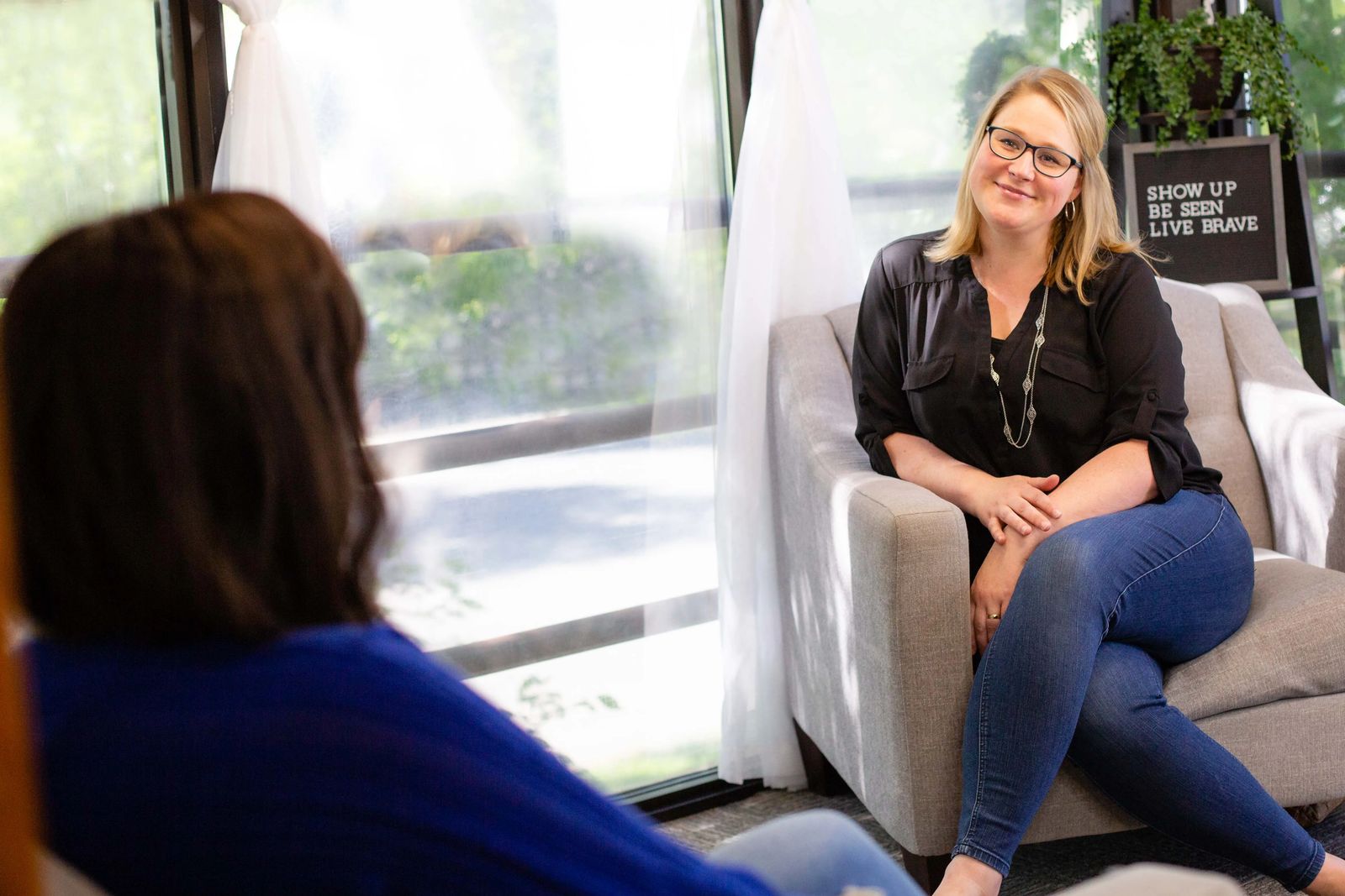 Erin Bratsky in therapy chair
