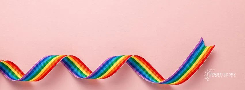 PRIDE flag colors representing LGBTQIA+ community and affirming therapy in Billings MT
